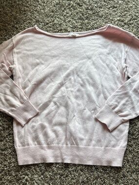 Aeropostale Light Pink Off-Shoulder Knit Sweater
